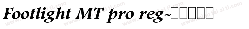 Footlight MT pro reg字体转换